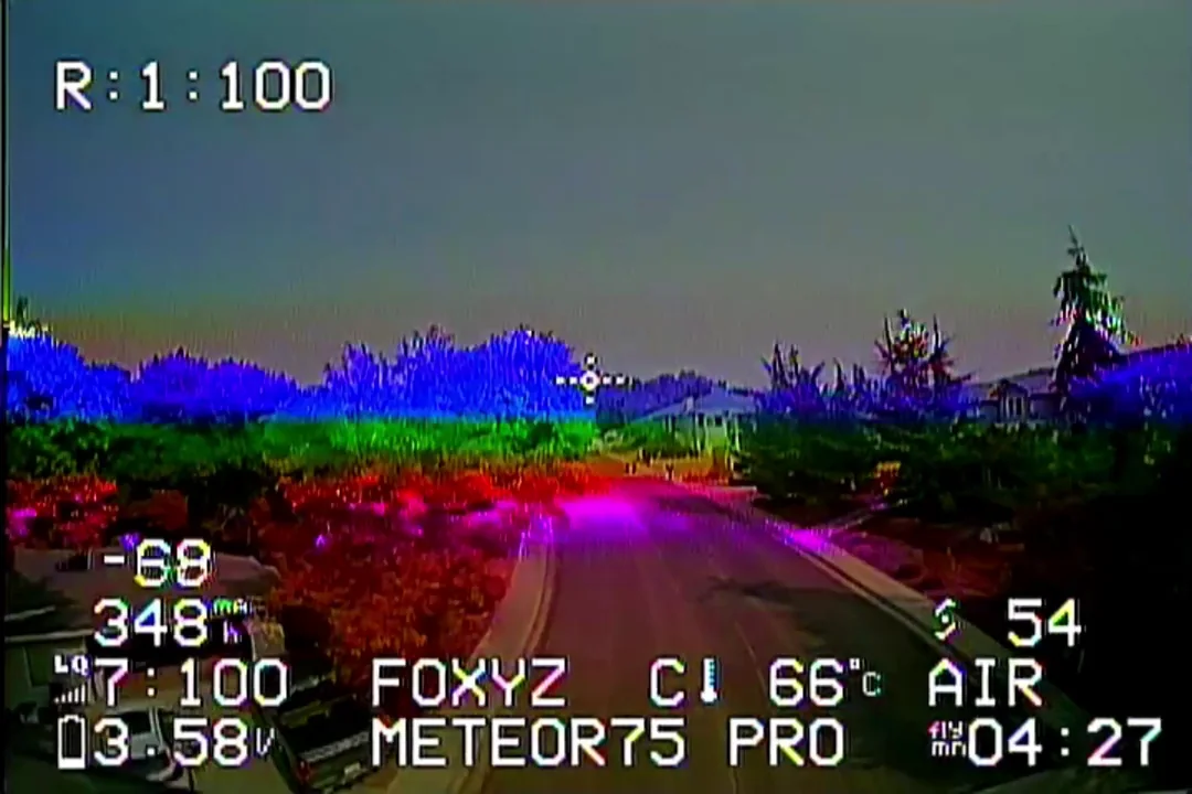 Original DVR frame with color streaks